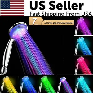 LitePicker Color Changing LED Shower Head - 7 Color Options, Waterproof, Fast Shipping from USA