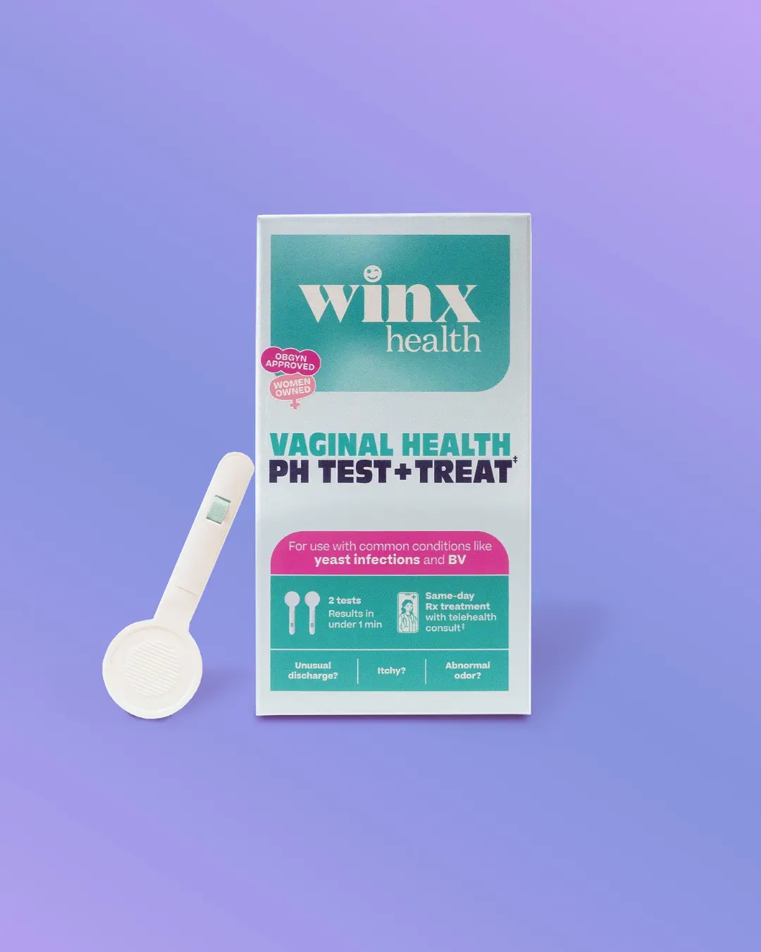 Feminine pH Tests with Sterile Swabs, 2 pH Tests - BV and Yeast Infection Kit