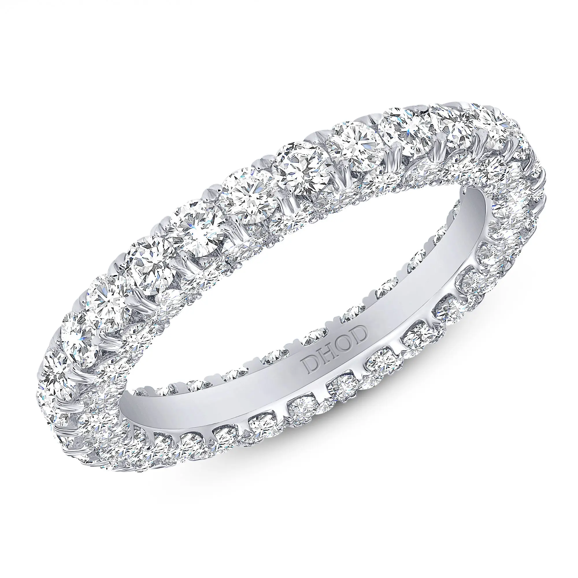 14K Gold Diamond 3D Eternity Band
