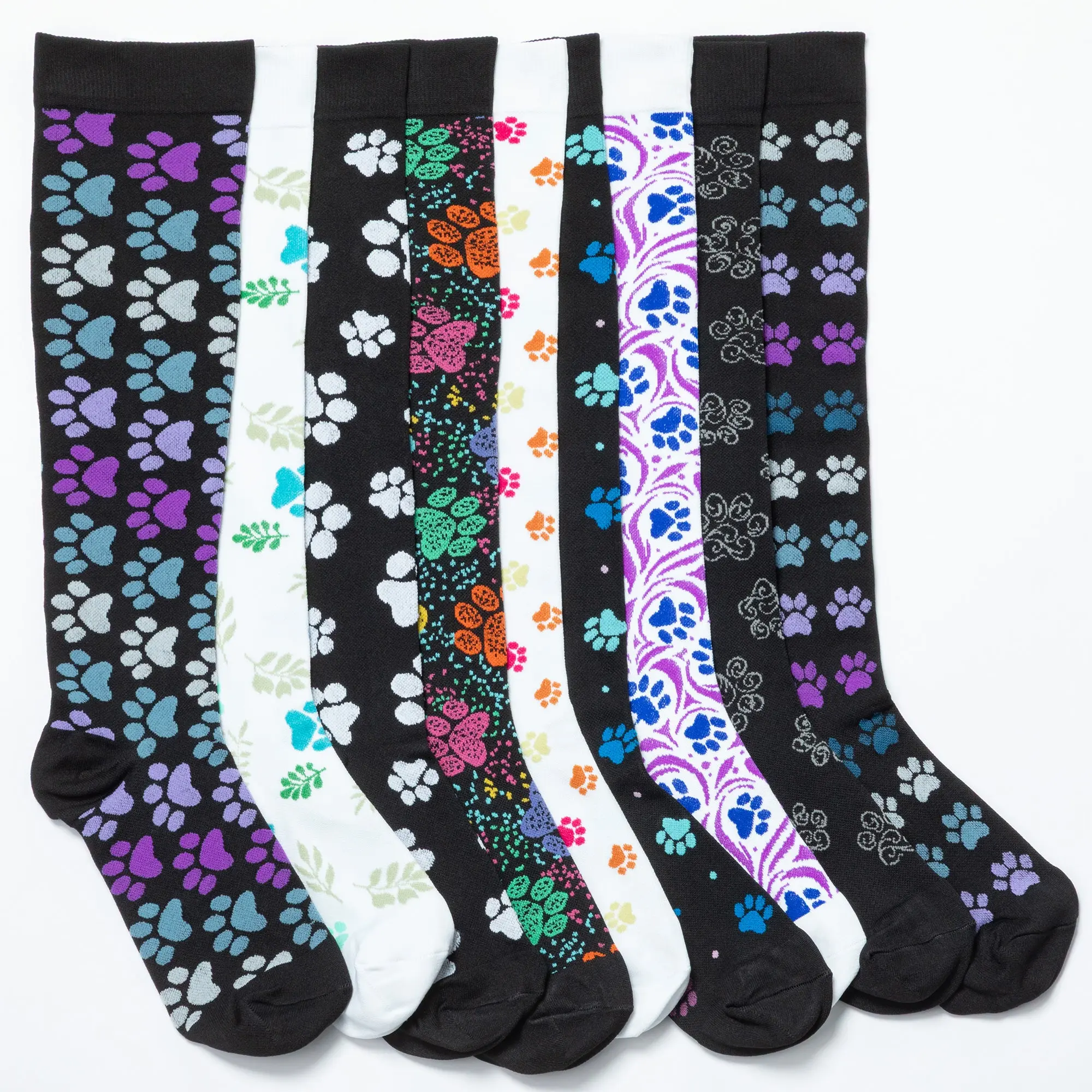 Paw Print Compression Socks