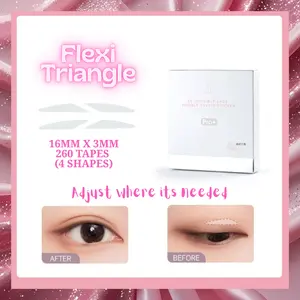 The Natural Crease PRO+ Flexi Triangle - Truly Invisible Matte Eyelid Adjustment Tapes - 8 Shapes for Monolids & Hooded Eyes - Makeup Friendly Waterproof Adhesive Kit - Hooded Eye Tape, Invisible Eye Lift, Double Eyelid Tape