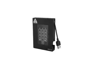 APRICORN Aegis Padlock Fortress 500GB USB 3.0 FIPS 140-2 Encrypted External Hard Drive With PIN Access A25-3PL256-500F