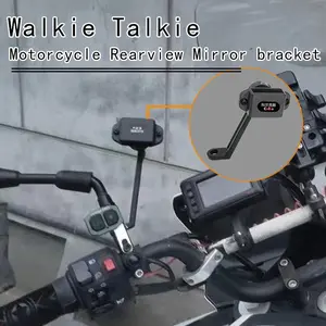 Motorcycle Rearview Mirror Walkie Talkie Back Clip Handheld Holder Mount,Bicycle Motorcycle Rearview mirror Portable Mount, Suitable for Quansheng K5/k6/baofeng  888S  UV5R  5RH Bracket