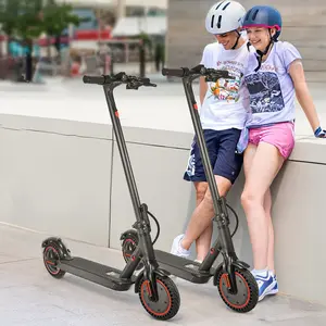 Adult electric scooter, equipped with 8.5inch wheels, powered by a 350W motor, offering a maximum range of 19 miles and a load capacity of 264.55 pounds.Features a one-touch folding mechanism for convenient commuting