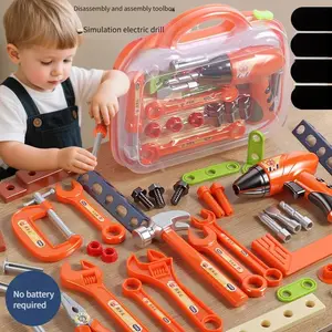 22-Piece Home Toy Tool Kit Repair Tools Set, Electric Drill Screwdriver, Simulation Tools, Durable Abs Material, Colorful Handles, Ideal Gift