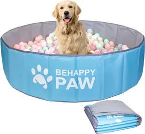 Dog Ball Pit - 47'' Large Foldable Ball Pit for Cats and Dogs with a Capacity of Over 600 Balls- Interactive Playtime Toy for Active Pets - Durable and Safe Design – Ideal for Indoor and Outdoor