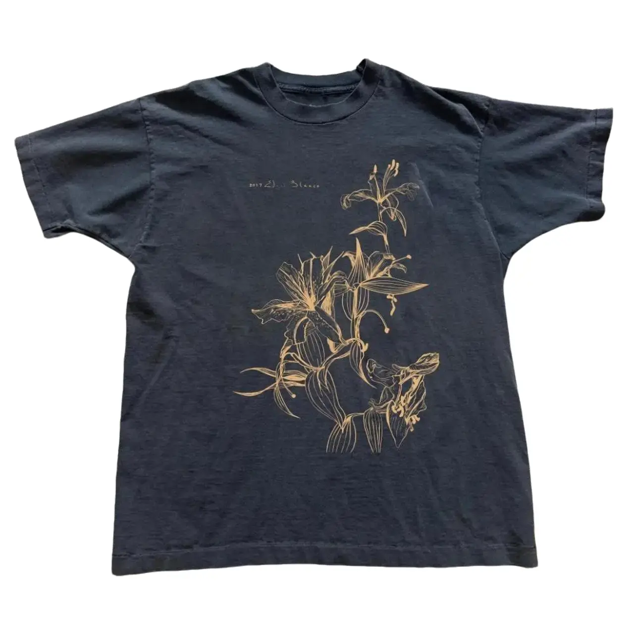 Graphic Tee 100% CottonGildan Men's and Women's T-shirt, Black and gold floral graphic tee, Unisex T-shirt, Gift T-shirt, Y2k Unisex Graphic Tees Gothic Grunge Emo Scene Amity Affliction Style Clothes Menswear Womenswear StreetwearSummer 2026 Unisex