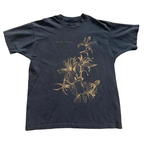 Gildan Men's and Women's T-shirt, Black and gold floral graphic tee, Unisex T-shirt, Gift T-shirt, Y2k Unisex Graphic Tees Gothic Grunge Emo Scene Amity Affliction Style Clothes Menswear Womenswear Streetwear