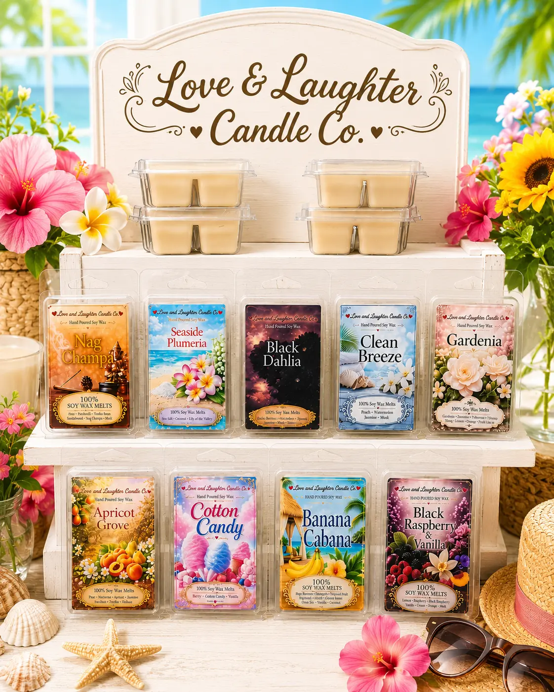 Soy Wax Melts - Available in Various Scents including Lavender, Strawberry Shortcake, Oakmoss, Hawaiian Hibiscus and More Candle Decor