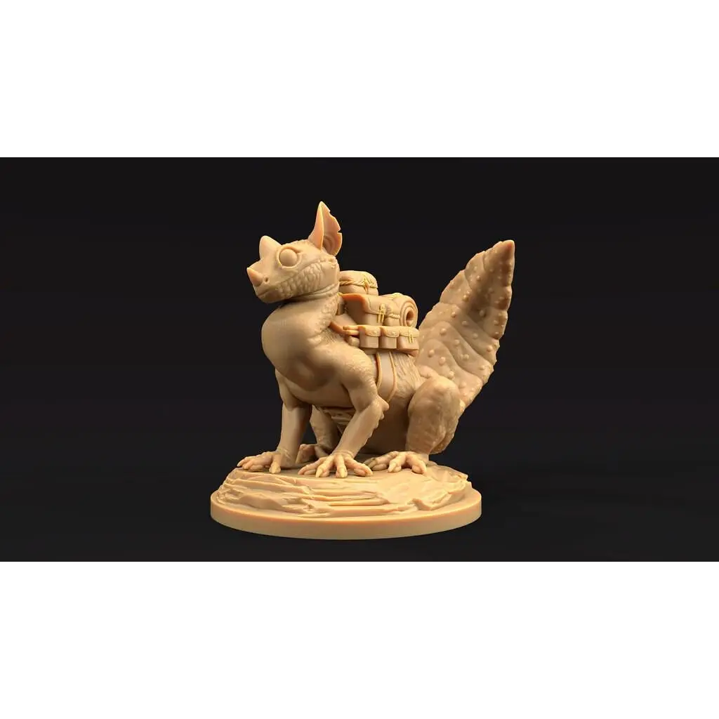 Sand Bounder Saddle Mount Cute Gecko | The Dragon Trappers Lodge | 32mm Scale | Miniature RPG Tabletop Mini Resin DnD Dungeons and Dragons