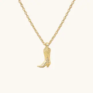 Yeehaw Cowboy Boot Charm Necklace