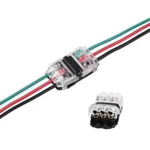 Low Voltage Quick Solderless Wire Splice Connectors 2 Way 3 Pins Wire Tap 20-24 Gauge Wire Splicer 12 Pack