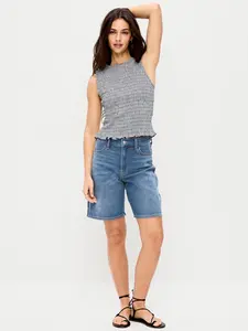 Old Navy Women's High-Waisted Wow Jean Shorts -- 9-inch inseam Old Navy Women's High-Waisted Wow Jean Shorts -- 9-inch inseam