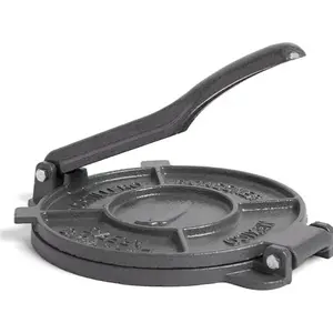 Living Tortilla Press – 8 Inch Cast Iron Quesadilla Maker – Heavy Duty Empanada Maker Press – Cast Iron Tortilla Maker for Kitchen, Home Use