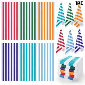 1pc Large Size Striped Beach Towel, Super Absorbent Microfiber Bath Towel, Quick Dry, Perfect for Beach, Pool, Yoga, Travel, Birthday Gift