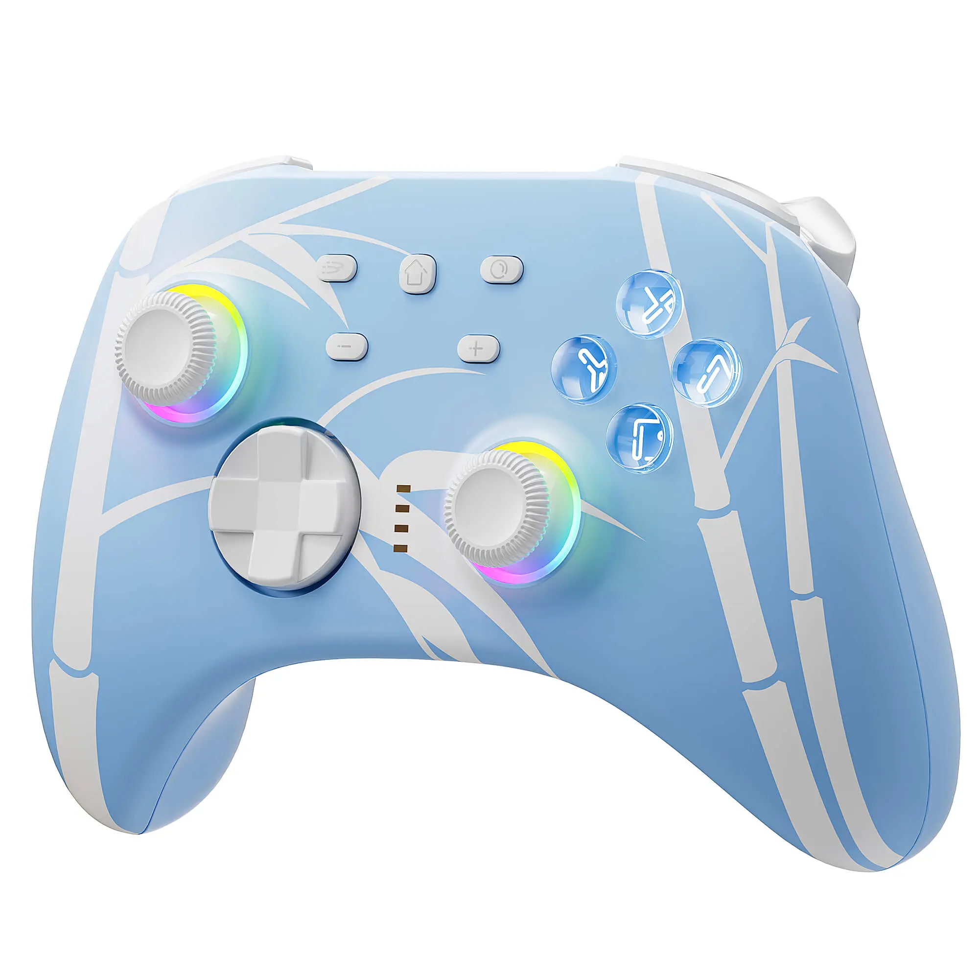 Mytrix Wireless Pro Gaming Controller for Nintendo Switch, Hall Effect Joysticks & Triggers, RGB Lighting, Multi-Platform – Blue Bamboo