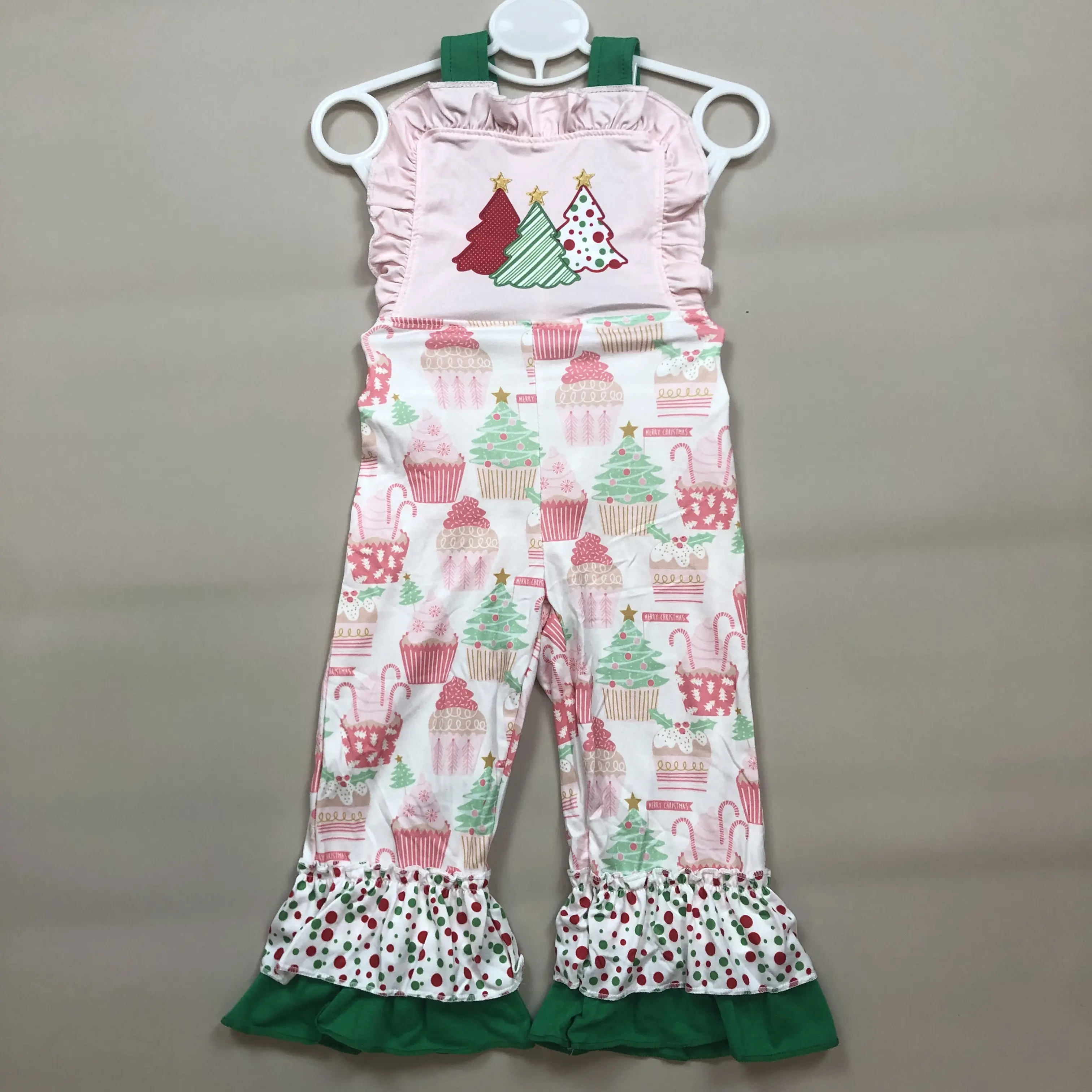 Girl Summer Jumpsuit Cactus Overalls Girl Summer Clothing