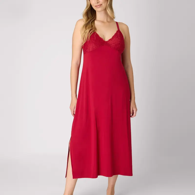 Bali Breathe Sleepwear Gown Women's Pajama Chemise-Style Womenswear Breathable Loungewear Lightweight Soft Elegant Lace Trim