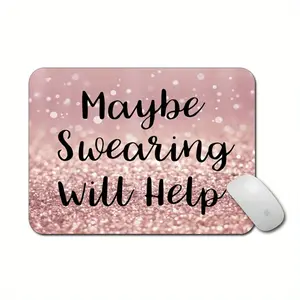 2D Square Non-Slip Rubber Mouse Pad with A Fun "Maybe Sweating Will Help" Design for Laptops and Desktops - The Perfect Home Office Accessory