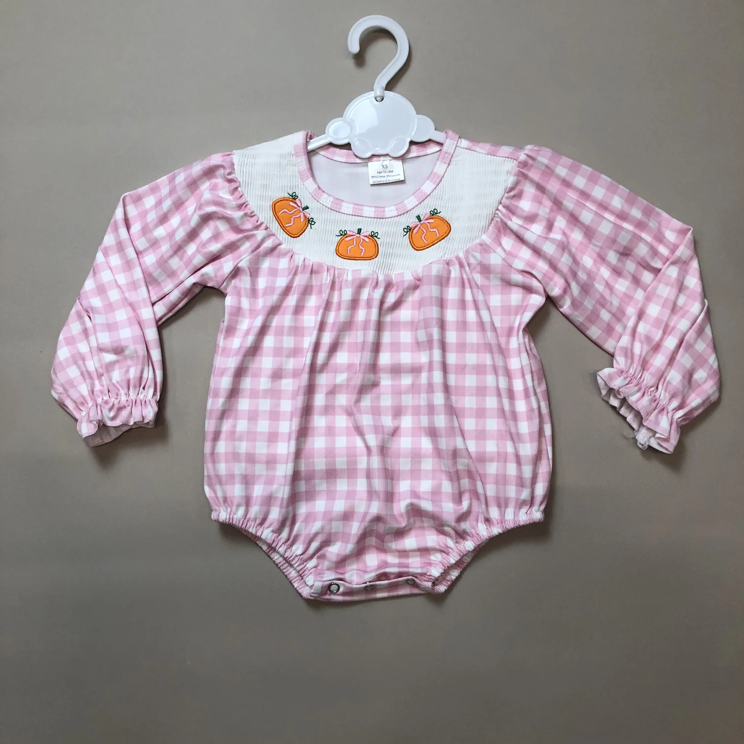 C Baby Girl Pumpkin Bubble Smock Halloween Clothes Newborn Baby Fall Clothing