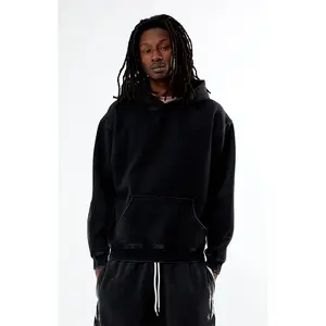 Pacsun Men's Washed Black Hoodie