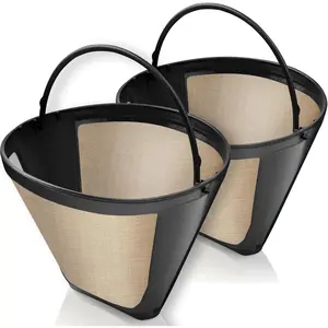 2 Reusable Cone Coffee Filters for Cuisinart Coffee Makers, Compatible with 10-12 cup Cuisinart Coffee Brewers