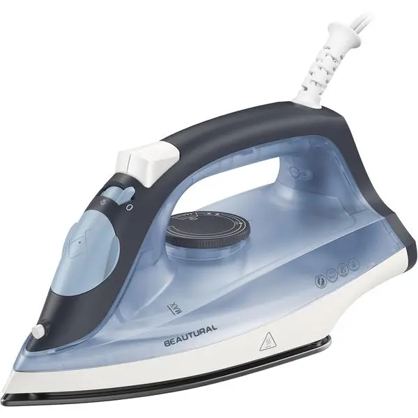 Compact Steam Iron for Clothes with Non-Stick Soleplate, Blue | Burst of Steam, Spray Mist, Self-Cleaning, Anti-Calcium, Anti-Drip, Easy Temperature Control, Light Weight, 1200 Watts