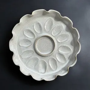 Handmade Pottery Egg Plate