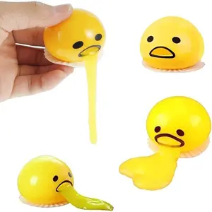 Sticky Funny Toy Disgusting Egg Yolk Brother Vomiting Egg Yolk Army Lazy Egg Custard Vomiting Ball Decompression Funny Toy Stress Relief