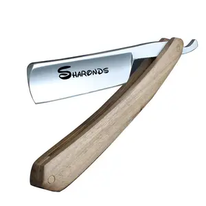 Men's beauty razor straight razor manual classic wood handle hairdresser or personal professional scraper