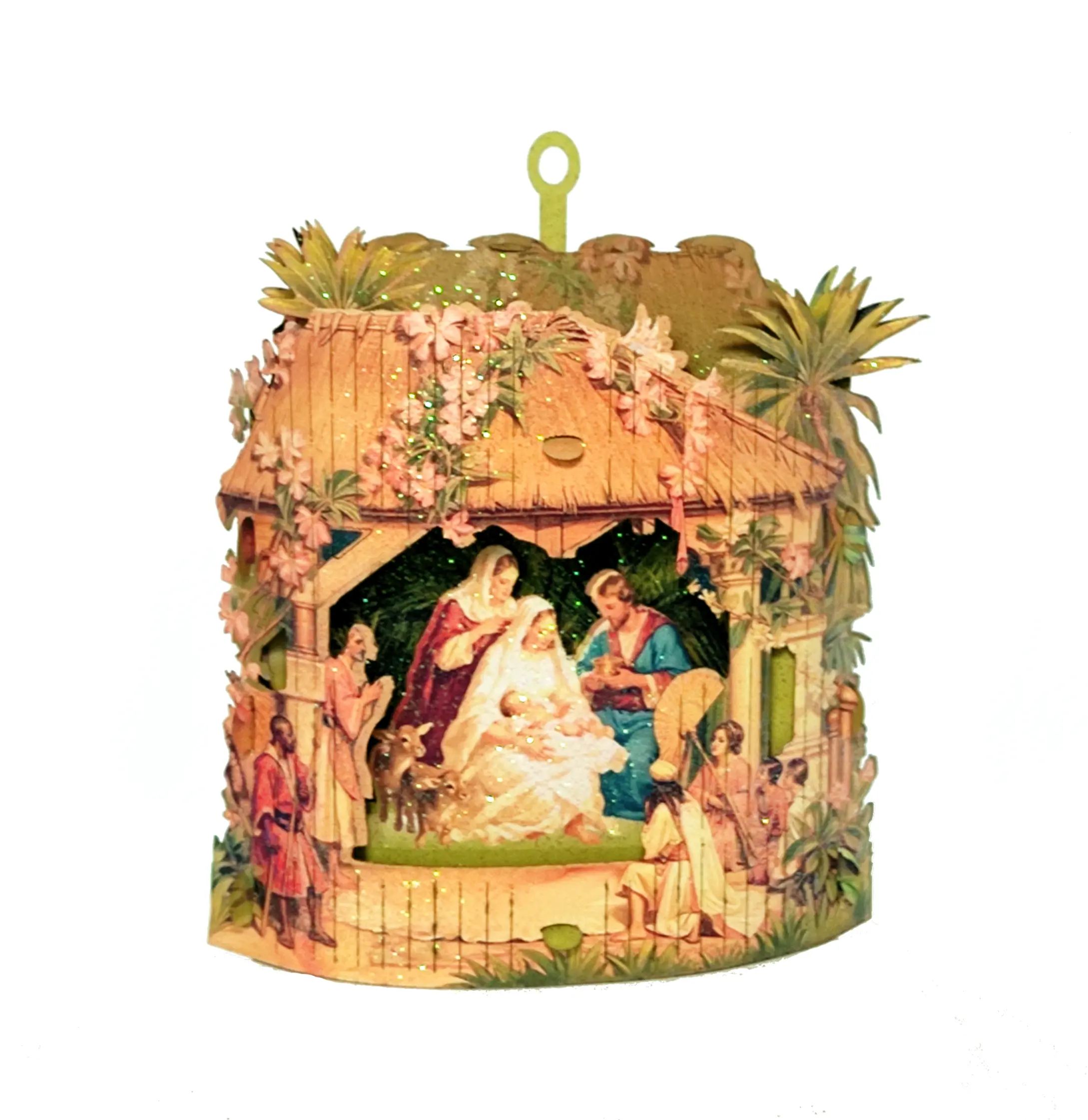 Handmade 3D Nativity Christmas Card • Keepsake Crèche Paper Ornament Gift #83
