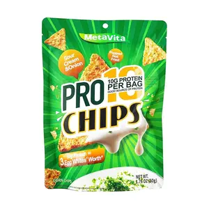 METAVITA High Protein Corn Chips - Sour Cream & Onion Flavor, 50g - Healthy Baked, Non-Fried Snack