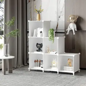 Easy Living Room Storage Cabinet Multi-Layer Plastic Shelf Multiple Specifications Clothes Shoes Organizer Assembly Combination Cupboard