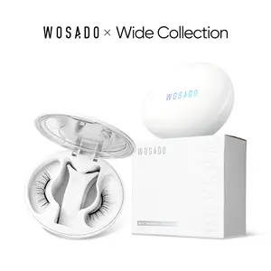 Wosado Soft Magnetic Extended-Band Eyelashes Set with All-in-One Applicator Kit, Reusable, No Glue, Waterproof Lashes, Makeup Lash Extensions Cosmetic