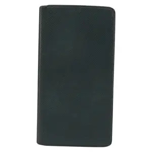 Pre-owned Louis Vuitton Leather Small Leather Goods Taiga Porte Valeurs Wallet