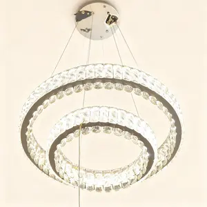 Double Halo Crystal Chandelier