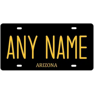 Arizona License Plate Arizona Home State Personalized License Plate Frame Country City Souvenir Vintage Front License Plate Car Tags Novelty Car Accessories for Car Bike Motorcycle 6X12 Inch