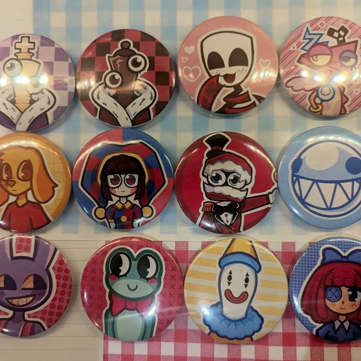 TADC Badges - The Amazing Digital Circus Pin Buttons Badges Jax Pomni Caine Kinger