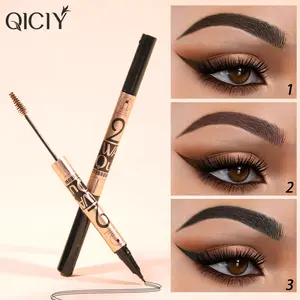 QICIY 4-point Eyebrow Pencil & Dye Waterproof Sweatproof Non-Smudging Zero Shedding Makeup for Natural Hair-Like Effect Monochrome Shimmer Eyeshadow Palette Cosmetic Durable