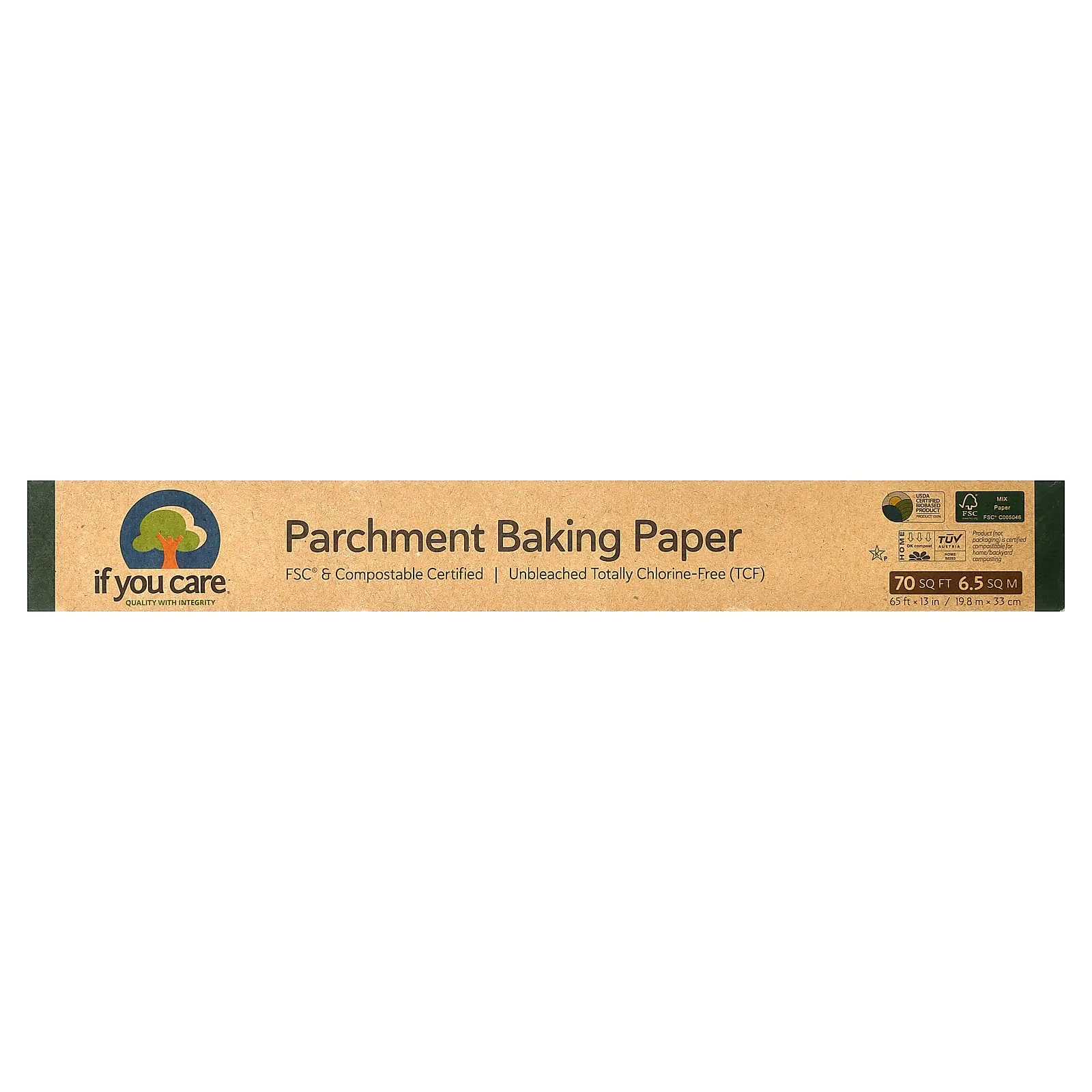 If You Care Parchment Baking Paper, 70 sq ft (65 ft x 13 in)
