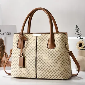 Light-weigh Women's Top-handle Cross Body Handbag Middle Size Purse Durable Leather Tote Bag