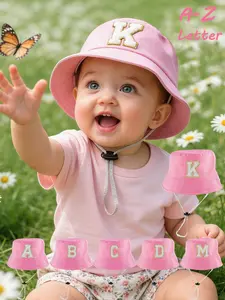 26 Letter Basic Kids Bucket Hat, Super Practical for Daily Travel,Baby Casual Bucket Hat, Easily Matches Various Outfits