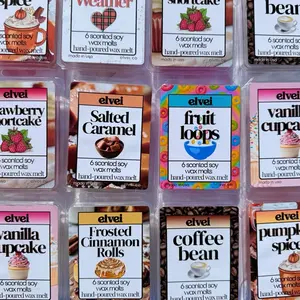 Elvei Strong Scented 6 Cube Soy Wax Melts Collection NEW!