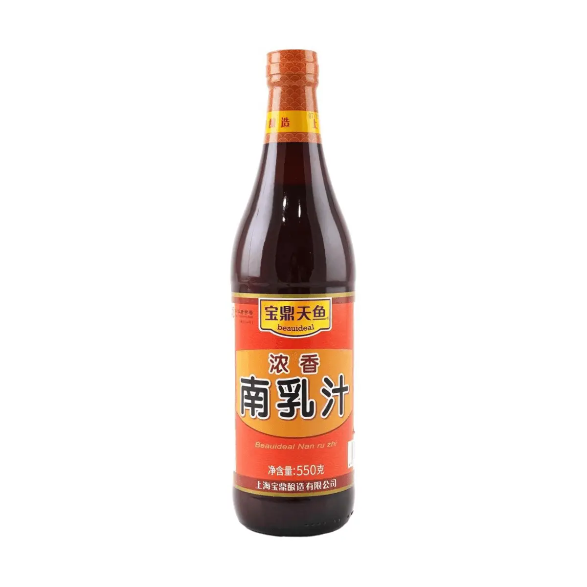 BEAUIDEAL Fermented Bean Curd Sauce - Authentic Chinese Red Fermented Tofu Paste for Braising Pork, Hot Pot Dipping, Marinade - 550g