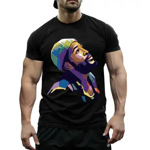 Abstract Portrait Print T-Shirt Men's Graphic T-Shirt Modern Art - Inspired T-Shirt Printed Tee Soft and Comfortable Crew Neck 100% Cotton Short Sleeve Ideal for Casual and Art - Related Events T-Shir