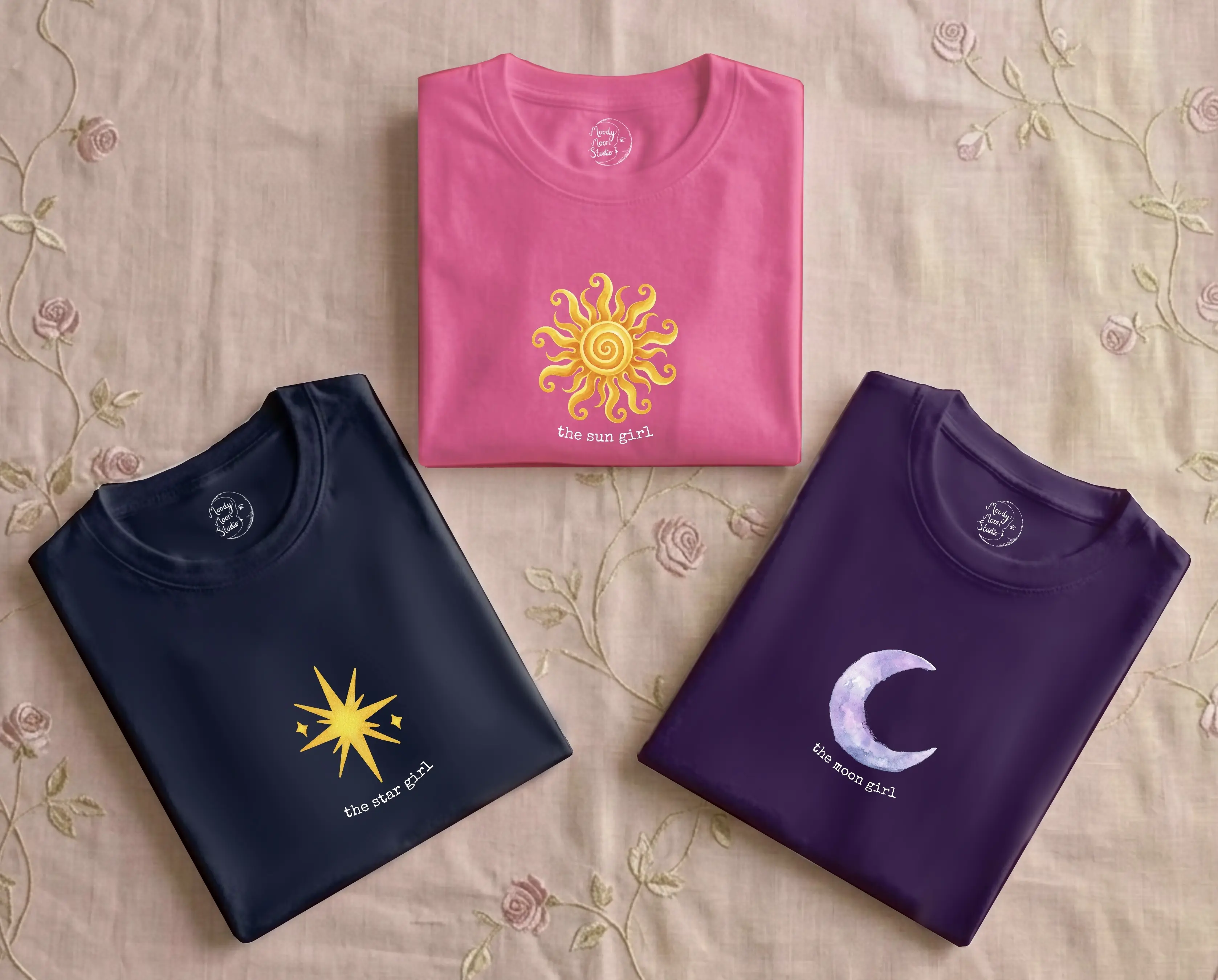Trio Friendship T-Shirts | Best Friend Shirts | Matching Friend Shirts | Matching Best Friend Shirts | Celestial Shirts