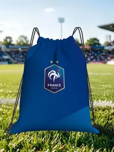 1 pc France Football Drawstring Bags Hiking Unisex Storage Organize Bundle Pocket Rope Bag Match Day Essentials