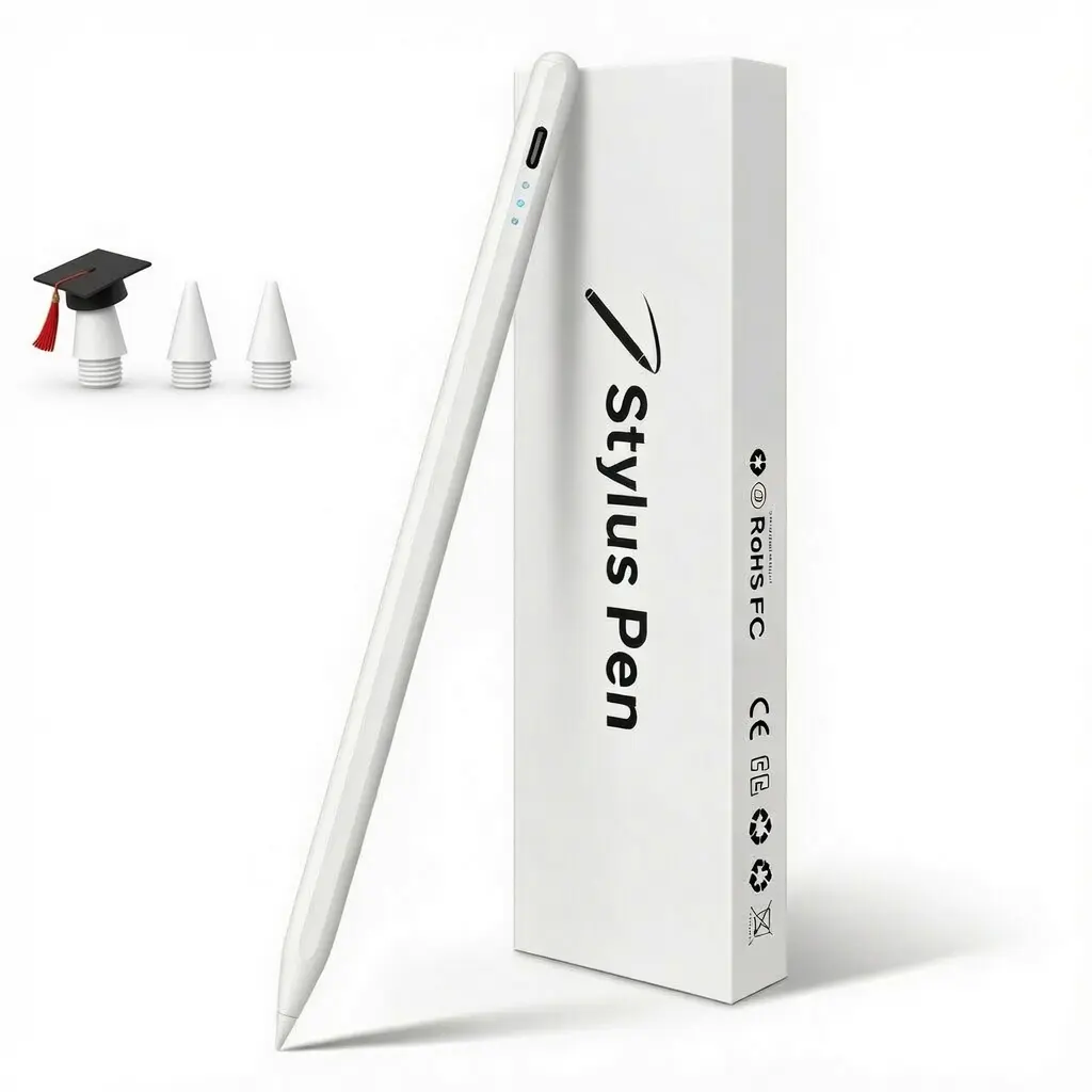 Typecase iPad Stylus Pen with Fast Charge Palm Rejection Tilt Sensitivity Active Touch Screen Pencil Compatible with Apple iPad A16/10/9/8,Mini&Air&Pro