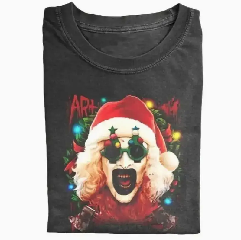 Terrifier 3 Milk And Carnage Shirt , Scary Clown tshirt, Halloween tshirt, Horror Movie T-shirt, Horror Film Round Neck