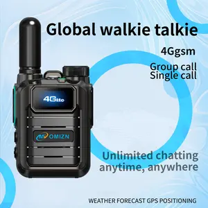 OMIZN M3 Globao Walkie-talkie Unlimited Range 4G POC Noise Reduction AES256 Type-C Charging SIM Card Transnational intercom Black Long life Battery